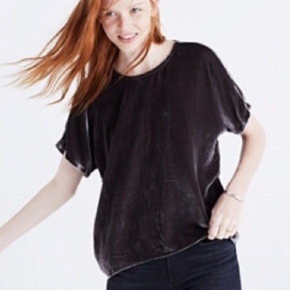 Madewell Tops - Gray velvet Madewell top